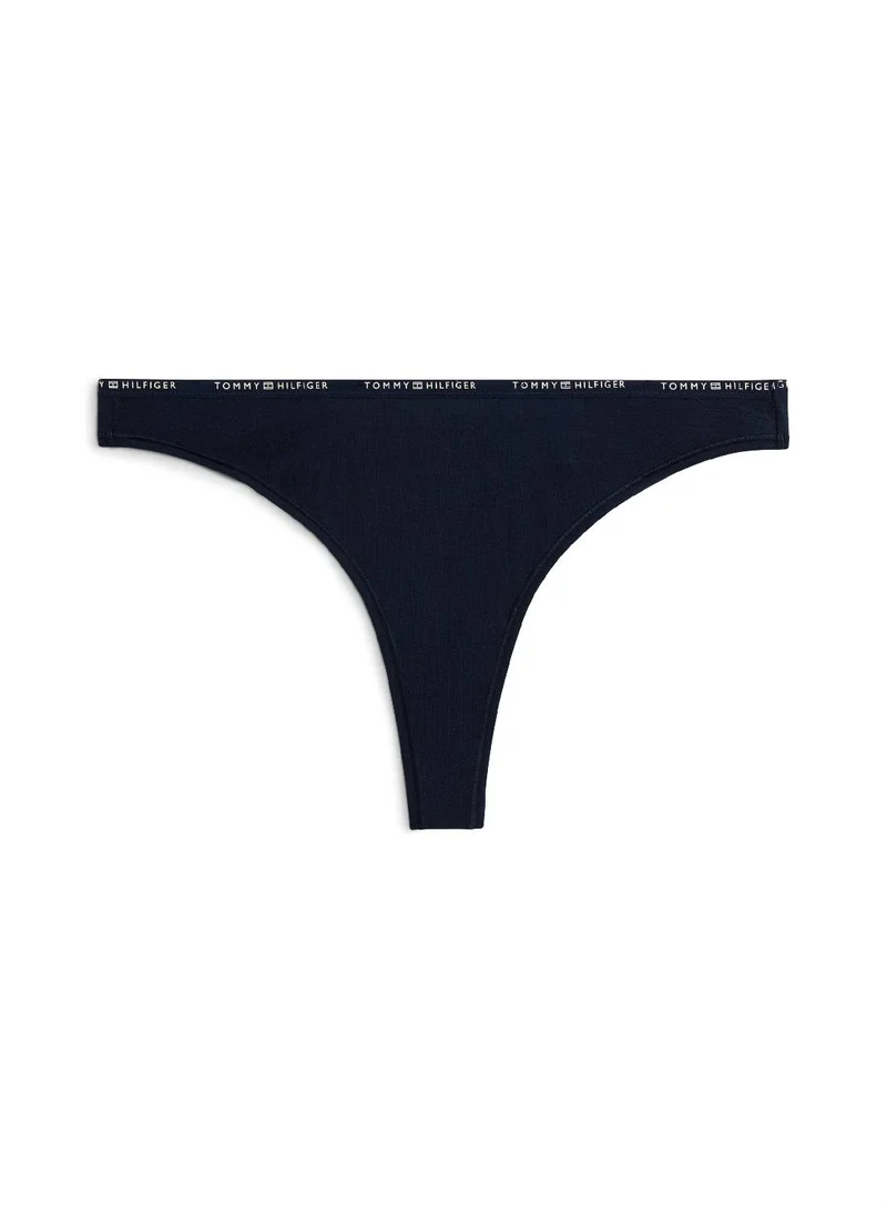 Tommy Hilfiger Dark Night Navy Thong - Cotton Stretch for Women | Best Price UAE