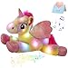 Glow Guards 18 Light up Musical Rainbow Unicorn Stuffed AnimalGlitter Sequins Unicorn Plush ToyChildrens Day Birthday Holiday for Girls Toddlers - Image 4