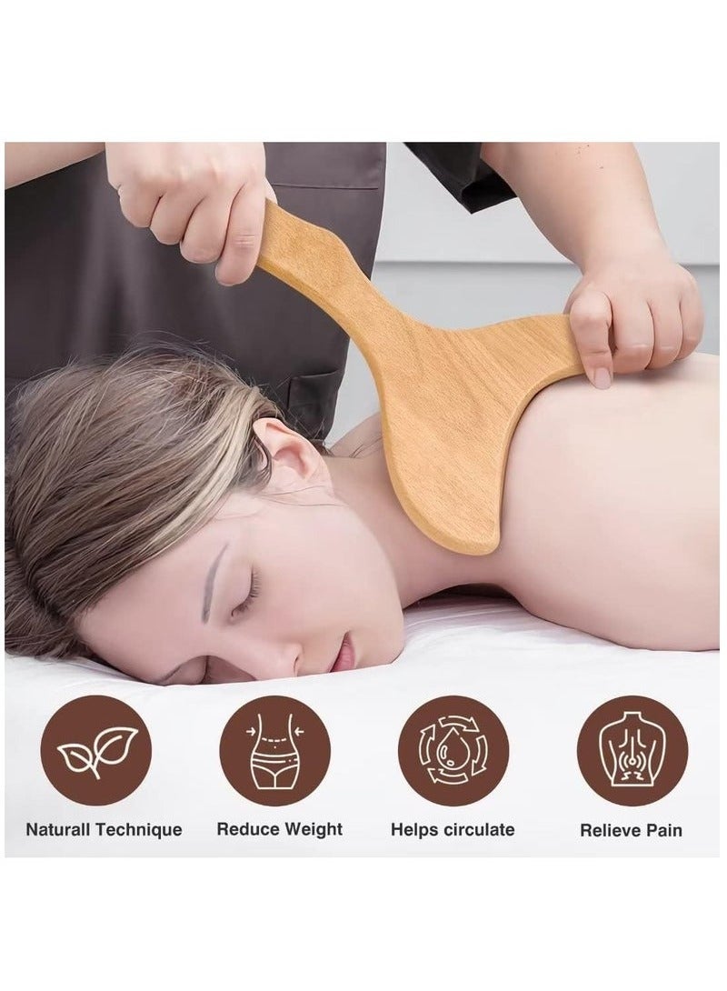 YelaJoy 6 in 1 Wood Therapy Massage Tools Massager Wooden Massager for Body Shaping Massage Tool Set Wood Therapy Tools for Relieving Muscle Pain Body Sculpting Tools Gua Sha - Image 5