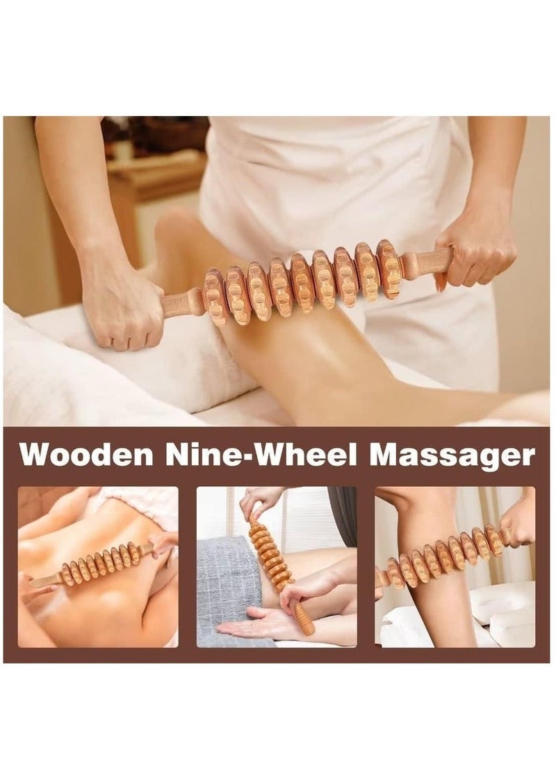 YelaJoy 6 in 1 Wood Therapy Massage Tools Massager Wooden Massager for Body Shaping Massage Tool Set Wood Therapy Tools for Relieving Muscle Pain Body Sculpting Tools Gua Sha - Image 3