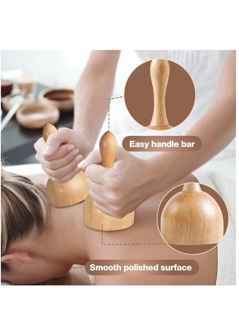 YelaJoy 6 in 1 Wood Therapy Massage Tools Massager Wooden Massager for Body Shaping Massage Tool Set Wood Therapy Tools for Relieving Muscle Pain Body Sculpting Tools Gua Sha - Image 2
