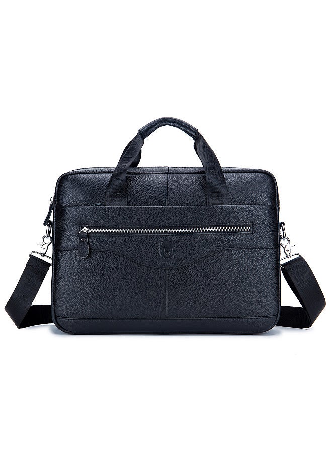 BULLCAPTAIN - Men Leather Messenger Bag Satchel Bag Crossbody Shoulder Bag for Office School College Business Travel Bag - Image 1