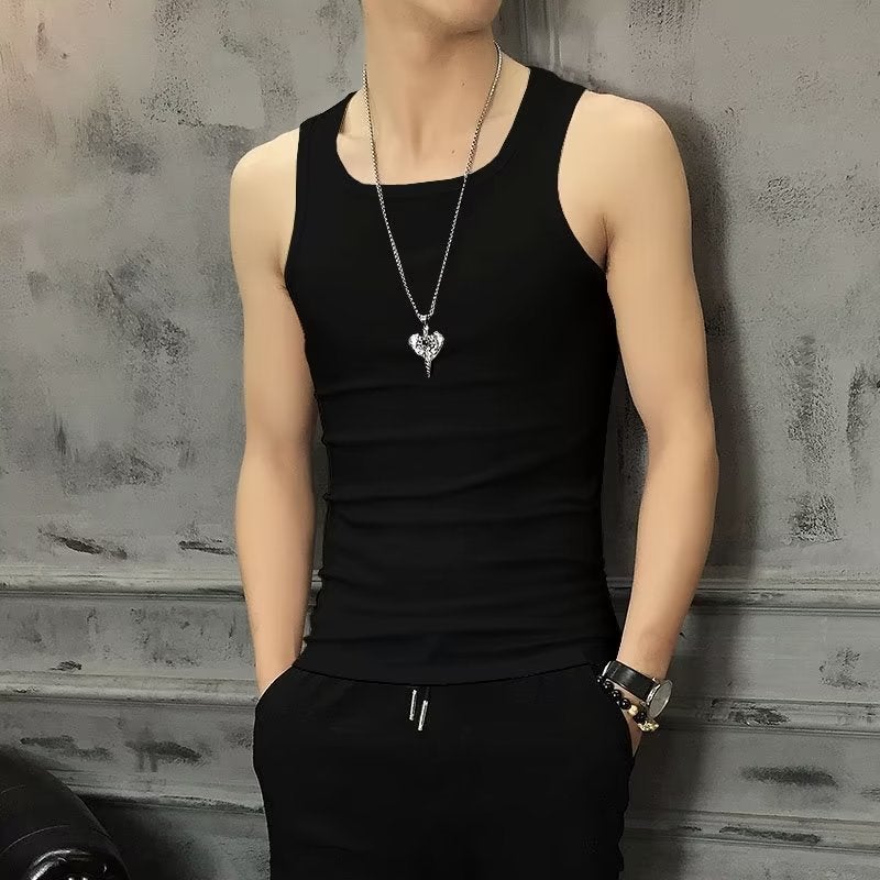 Mens Athletic Vest Sleeveless Fitness Tank Top Brown  - Image 5