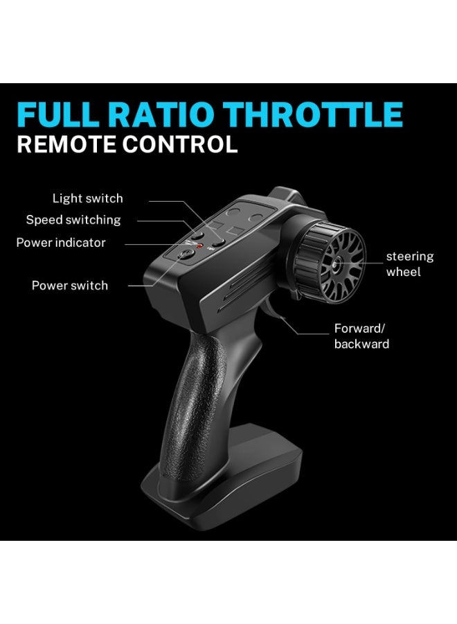 Universal Dual Battery Version 1:24 Scale 4WD High Speed ​​Remote Control Drift Racing Car with Flashing Lights, Drift Tires, USB Charging and Remote Control Battery, a perfect gift for kids, boys, girls and adults - Image 5