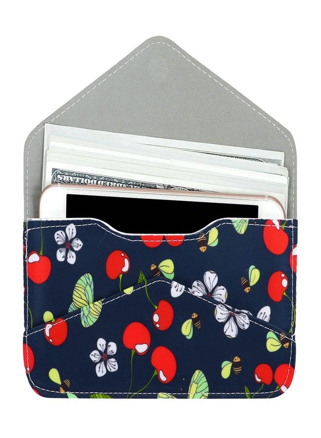 XEYOU Women's Card Wallet Envelope Style Credit Card Holder Cute Cash Wallet for Ladies (Cherry) - Image 2