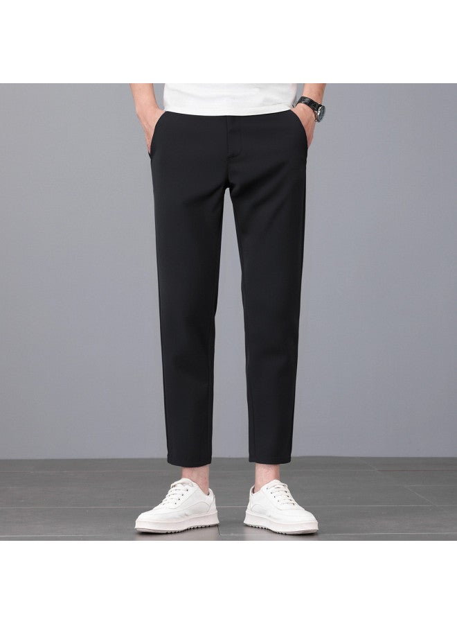 FOLUNSI classic Versatile Men's Casual Pants - Business Minimalist Stretch Commuter Straight-leg Ankle-length Trousers - Image 4
