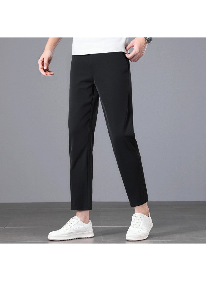 FOLUNSI classic Versatile Men's Casual Pants - Business Minimalist Stretch Commuter Straight-leg Ankle-length Trousers - Image 3