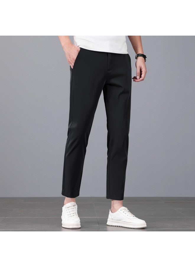 FOLUNSI classic Versatile Men's Casual Pants - Business Minimalist Stretch Commuter Straight-leg Ankle-length Trousers - Image 5