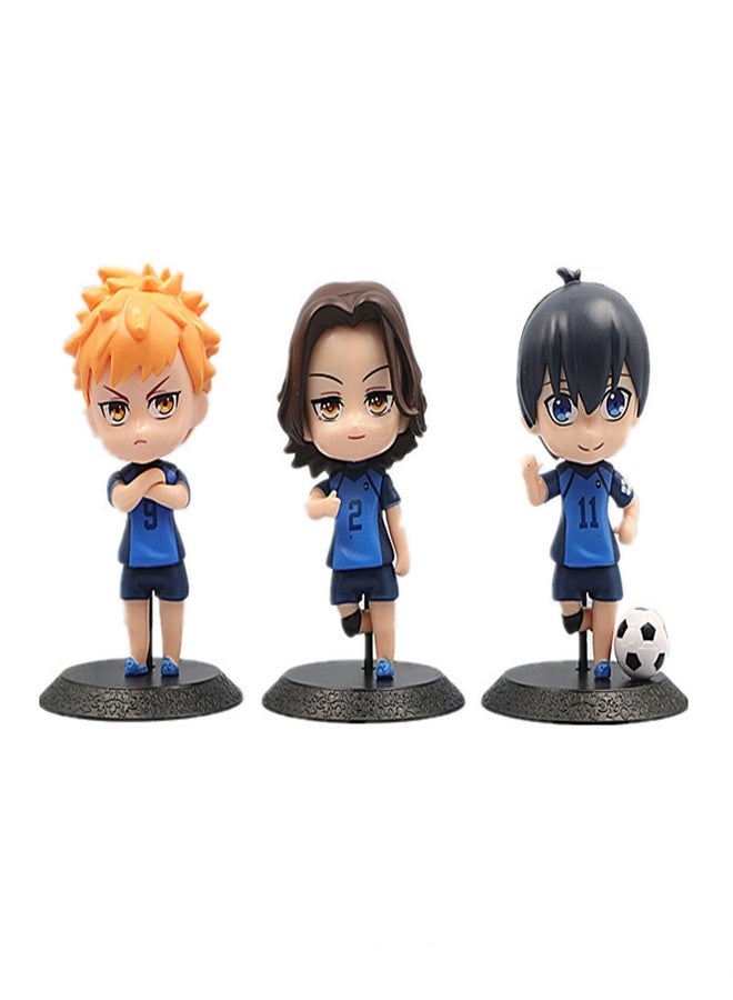 عام 6 قطعة أنيمي الأزرق قفل شخصية نموذج مجموعة المواد البلاستيكية أصيلة تصميم مثالية للشباب - Image 2