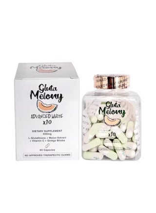 Aishi Gluta Meloni Advams White x 10 - 60 Capsules | Best Price KSA