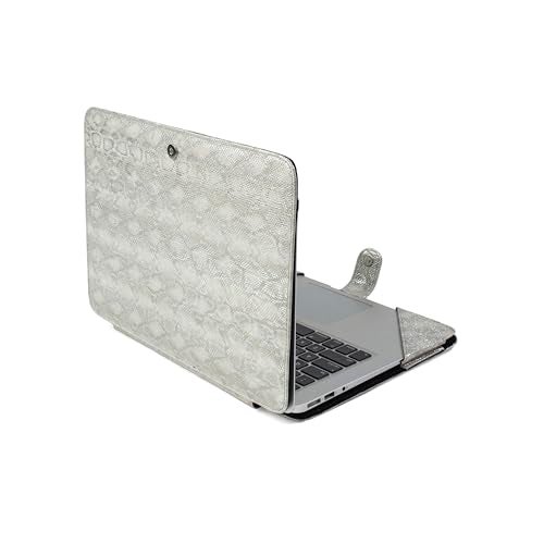 ENTHOPIA 14 Inches Folio Laptop Case Cover Vegan Leather Compatible for MacBook, Lenovo, Hp, Dell &Other Notebooks - Grey - Image 1