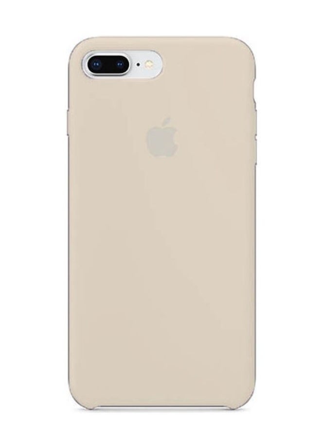 كي دابليو موبايل غطاء سيليكون لجهاز iPhone ۷ Plus و iPhone ۸ Plus باللون الأبيض الكريمي - Image 1