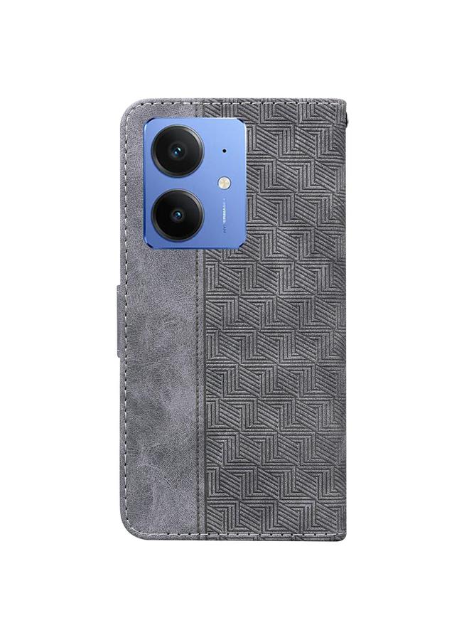 اس-توب جراب هاتف Realme Neo7 SE من الجلد المنقوش هندسيًا - Image 4