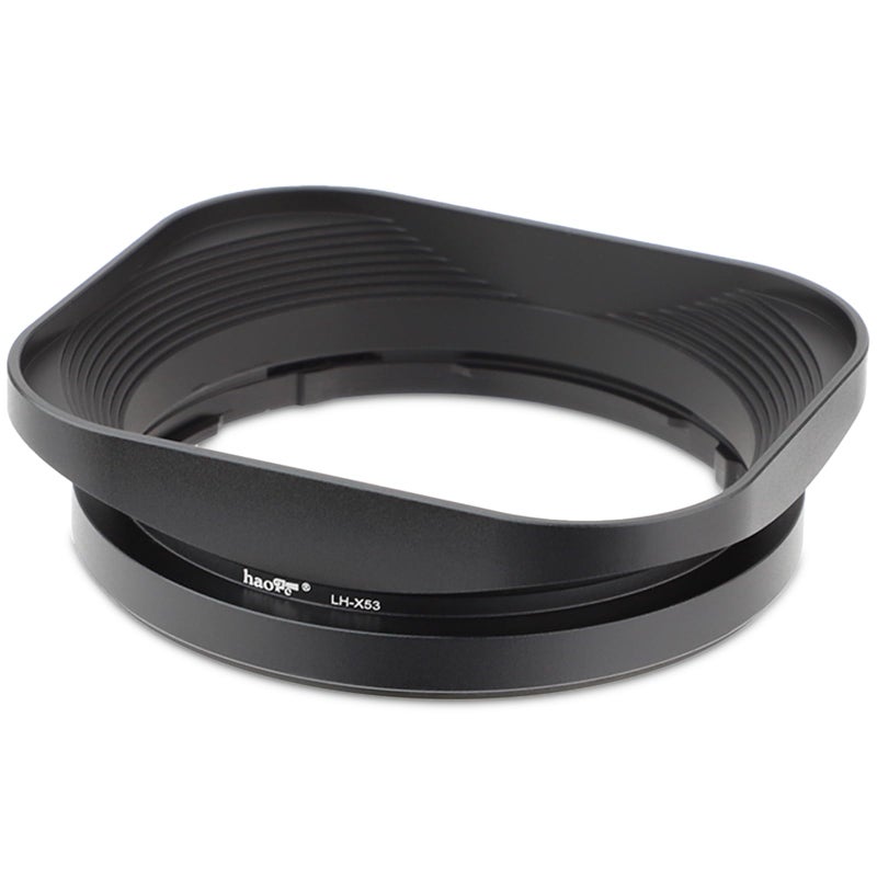 Haoge LH-X53 Bayonet Square Metal Lens Hood for Fujifilm Fuji Fujinon XF 35mm F1.4 R / XF35mmF1.4 R, XF 18mm F2 R / XF18mmF2 R, XF 60mm F2.4 R Macro / XF60mmF2.4 R Macro Lens - Image 1