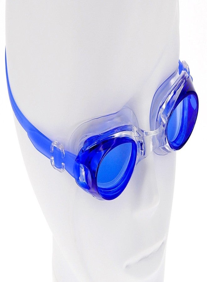 DRAUSS One Piece Girl's Synthetic Digital Printed Swimming Costume in Frock Style with 1 Swimming Cap, 1 Goggles and 1 Swimming Ring. Blue - Image 3
