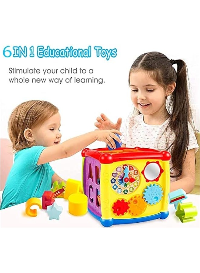 DURKU Baby Activity Cube - Early Development Learning Toy with Music, Flashing Lights, and Shape Sorter - Perfect Gift for 1-3 Year Old Boys and Girls - Image 3
