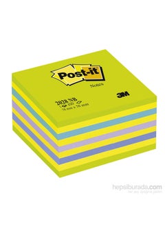 Post It ® Cube Note, Rainbow Green Shades, 450 sheets, 76x76mm 
