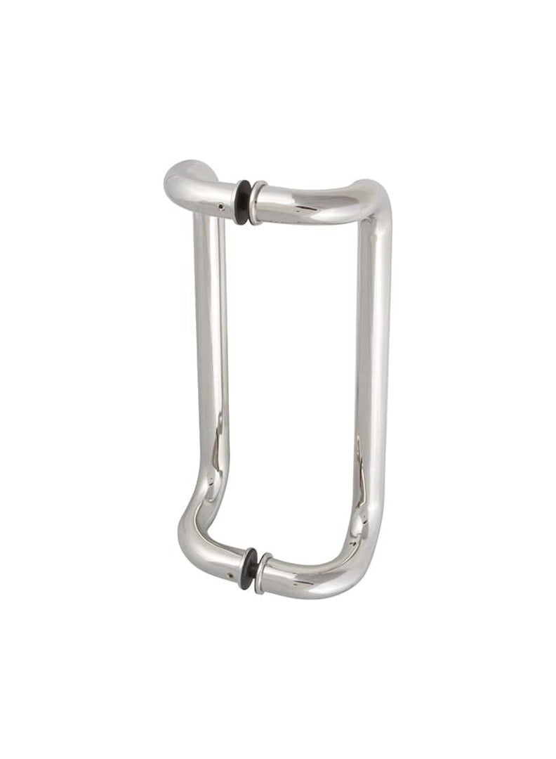 KNP KNP Back to Back Door Handle Set for Front Door Stainless Steel Push Pull Back to Back Fixer For Glass Doors And Frameless Shower Doors S Shape  - Image 1