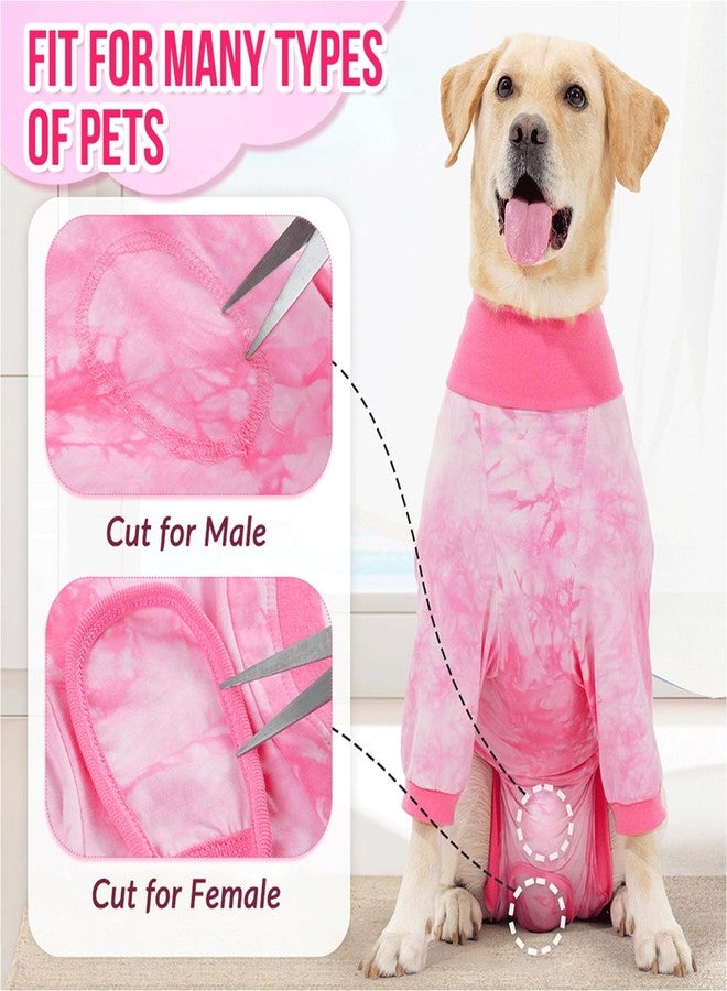 Lukovee Recovery Suit for Dogs - Soft Onesie Dog Surgery Suit for Female Male Dogs, Breathable Surgical Recovery Suit Prevent Licking Spay Recovery Suit Dog E-Collar & Cone Alternative(XS,Pink) - Image 4