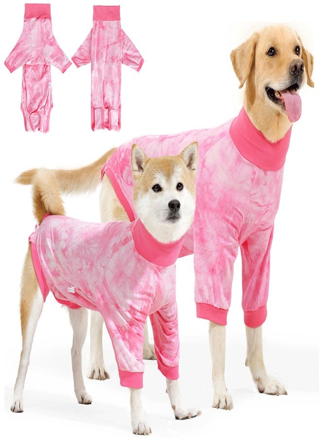 Lukovee Recovery Suit for Dogs - Soft Onesie Dog Surgery Suit for Female Male Dogs, Breathable Surgical Recovery Suit Prevent Licking Spay Recovery Suit Dog E-Collar & Cone Alternative(XS,Pink) - Image 1