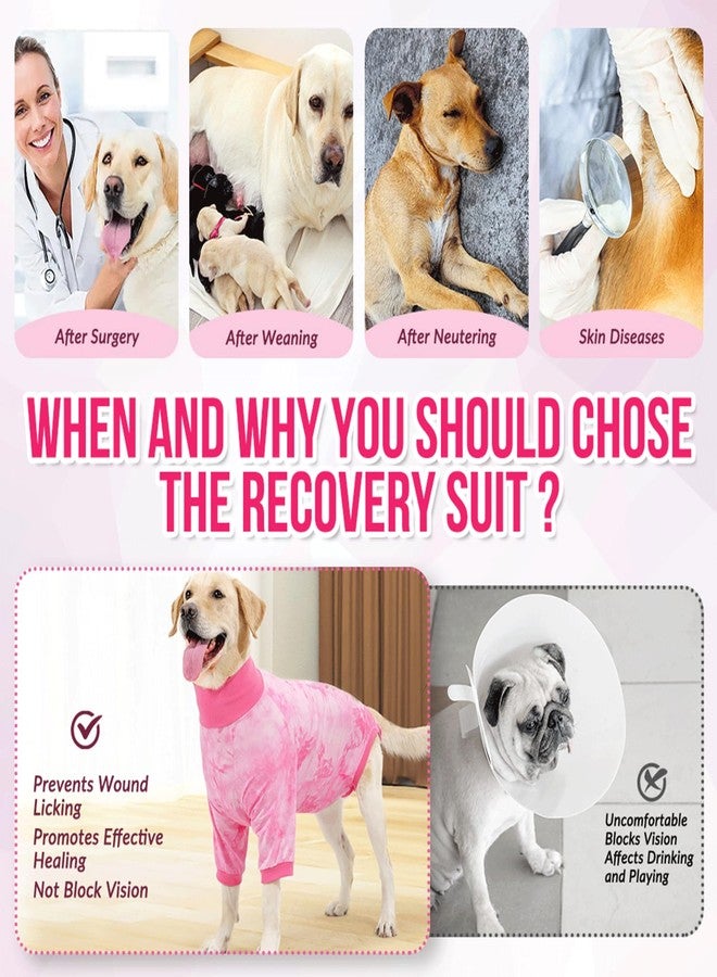 Lukovee Recovery Suit for Dogs - Soft Onesie Dog Surgery Suit for Female Male Dogs, Breathable Surgical Recovery Suit Prevent Licking Spay Recovery Suit Dog E-Collar & Cone Alternative(XS,Pink) - Image 5