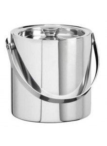 finality Double Walled Insulated Stainless Steel Ice Bucket for Bar Home Ice Cube Bucket for Bar 15 Liter Silver