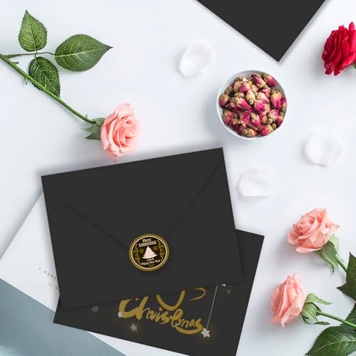 Ouzoustate A7 Envelopes 100 Pack Black Envelopes 5x7 V-shaped Flap, Suitable for 5x7 Photos, Cards, Weddings, Invitations, Announcements, Baby Gifts 5.25 "x 7.25" (Black) - Image 5