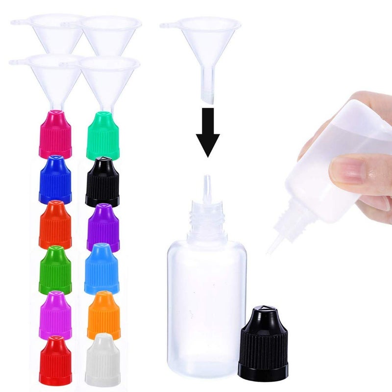 DIY Crafts DIY Crafts Design No 1 Pack of 10 Pcs 10 Pcs LDPE Plastic Liquid Eye Dropper Empty Bottles and 5 Mini Funnel Reusable and Design No 1 Pack of 10 Pcs  - Image 4