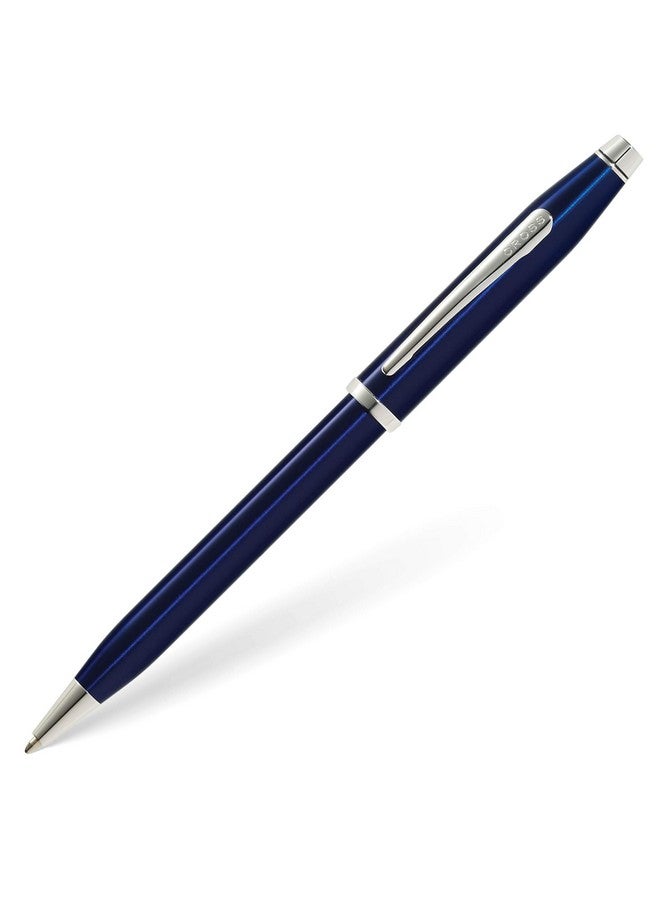 Cross Century Ii Blue Lacquer Ballpoint Pen With Chrome Point - Image 1