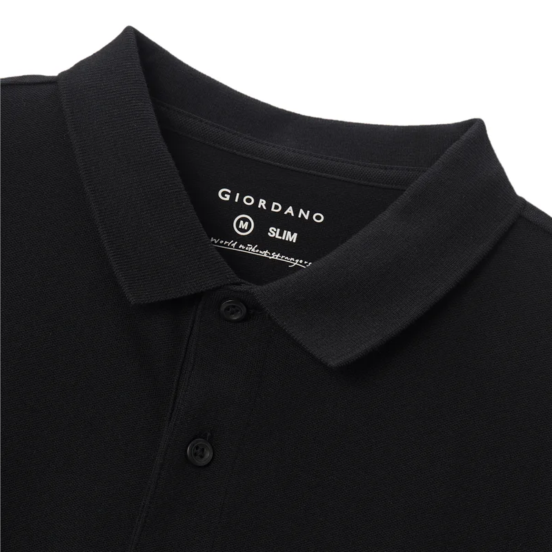 GIORDANO Men's Slim Fit Pique Polo: Elevated Comfort, Modern Style
