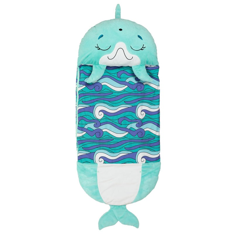 Happy Nappers Pillow Sleepy Sack Medium Dolphin 54 Comfy Cozy Compact Super Soft Warm All Season Sleeping Bag with Pillow - Image 2