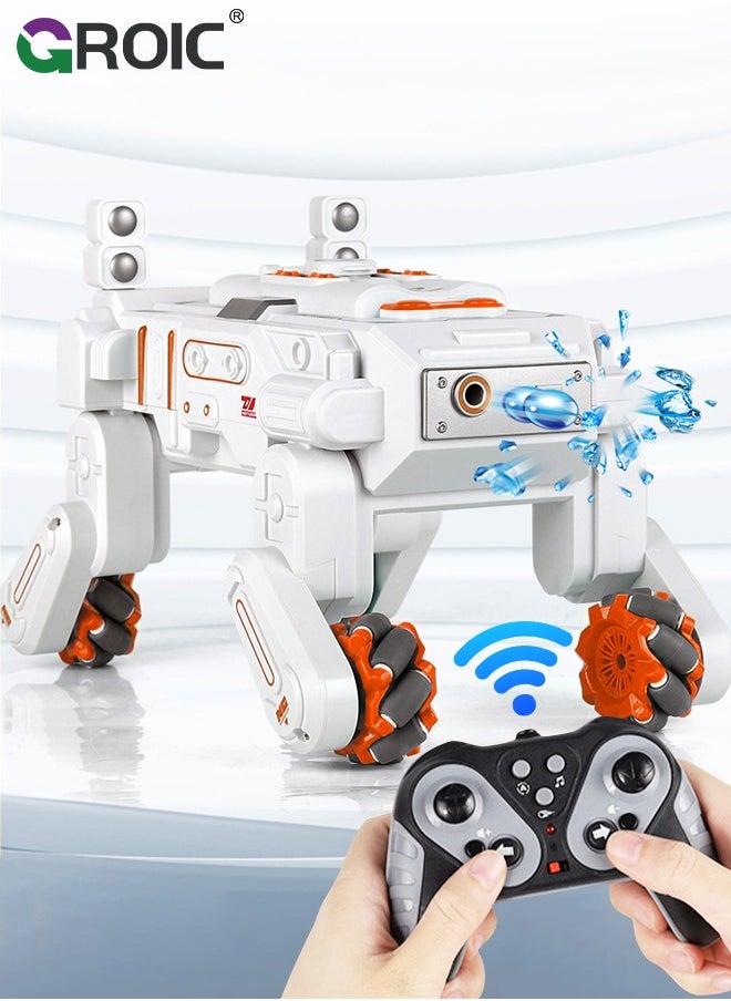 GROIC - RC Tank Car Shooting Water Bullets, Remote Control Stunt Car Vehicle RC Robot Dog Mechanical, RC Tank That Shoots Gesture Stunt RC Robot Dog 360° All Terrain RC Water Bullets Robot Dog - Image 1