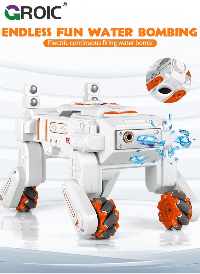 GROIC - RC Tank Car Shooting Water Bullets, Remote Control Stunt Car Vehicle RC Robot Dog Mechanical, RC Tank That Shoots Gesture Stunt RC Robot Dog 360° All Terrain RC Water Bullets Robot Dog - Image 1