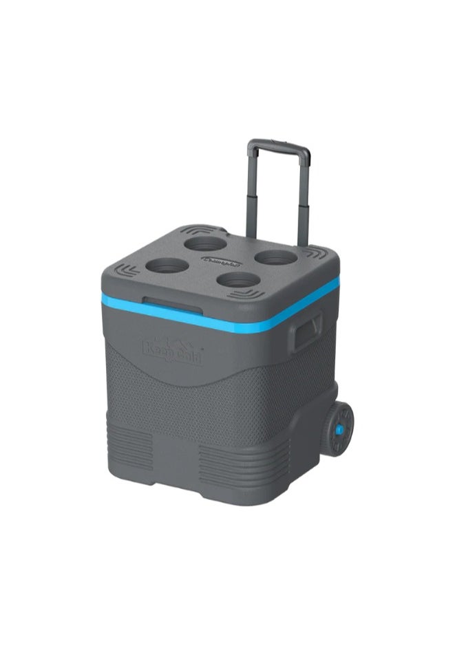 Cosmoplast 45L KeepCold Trolley Icebox with Wheels DARK GRAY 