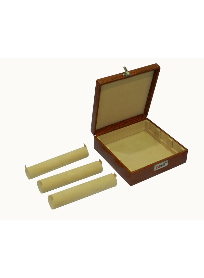 LAVERI LEATHER Laveri Genuine Leather Bracelet Jewelry Box with 3 Removable Rolls - Holder Stores Bracelets, Bangles & Watches Bangle Vanity Box REMOVABLE Vanity Box Removable Vanity Box - Image 2