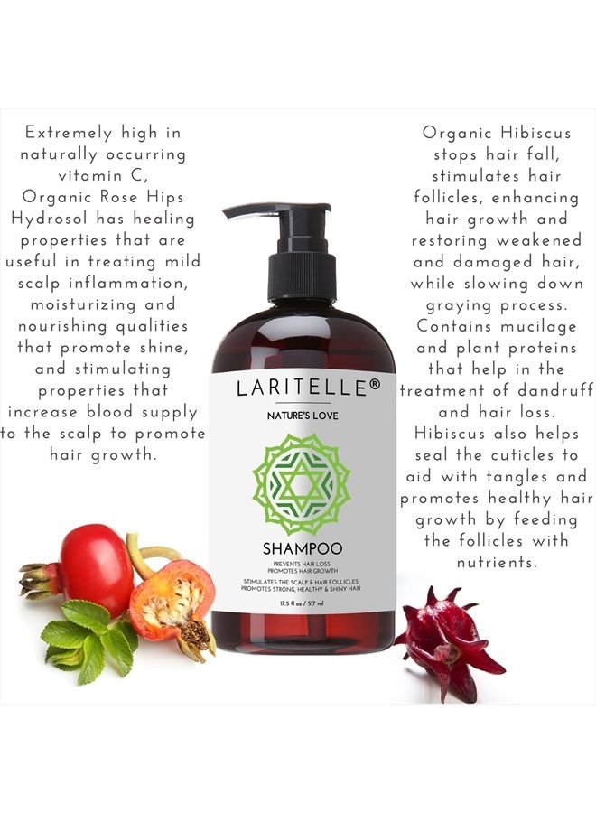 Laritelle Organic Shampoo 17.5 oz | Organic Quinoa + Keratin + Follicle Stimulating Rosemary, Ginger & Grapefruit | Hair Loss Prevention, Clarifying, Softening, Strengthening | NO GMO. Vegan - Image 3