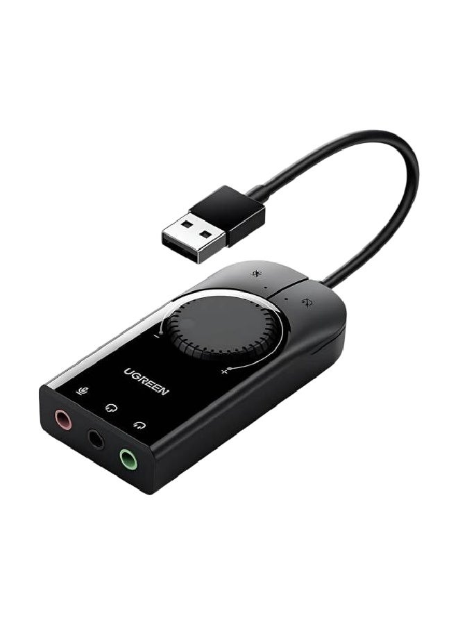 Ugreen USB 2.0 EXTERNAL STEREO SOUND ADAPTER (CM129) 40964 - Black
