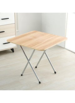 GGEROU Folding Table, Foldable Camping Table, Outdoor Picnic Table, Dinner Folding Table with Wooden Top and Metal Frame, 60 * 60 * 50cm  - Image 5
