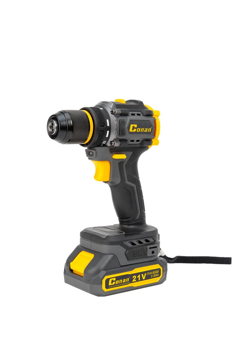 Conan 21V Cordless Electric Drill – Dual Lithium Batteries, Heavy-Duty Build, and High Torque for Professional Use - Image 1
