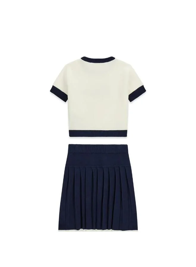 Guess Kids Set: Short Sleeve  Sweater + Sweater Skirt