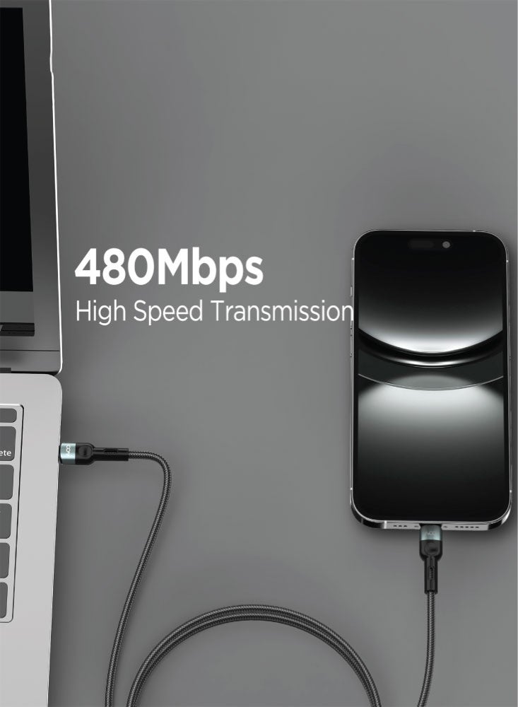 AVOO 2 Meter Fast Charging Cable – Type-C to Type-C 60W,  Data Transfer, Durable Braided Design - Image 3