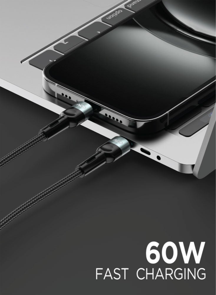 AVOO 2 Meter Fast Charging Cable – Type-C to Type-C 60W,  Data Transfer, Durable Braided Design - Image 4