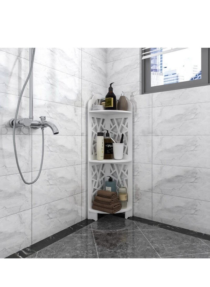 LINGWEI Corner Stand Bathroom Corner Shelf Storage Organizer For Bathroom  - Image 2