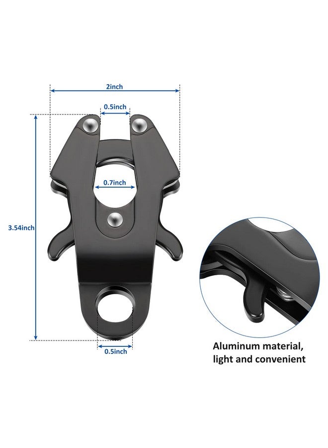 Reginary 2 Pcs Frog Clip Dog Leash Clip for Linking Black Pet Collar Clasp Quick Release Frog Cable Dog Leash Buckle Chain Replacement Clasp - Image 2