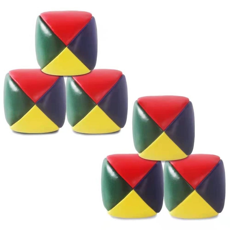Heqishun 6 Pack Soft Juggling Balls for Beginners Juggle Balls Bulk Set for Juggler, Kids and Adults - Image 1