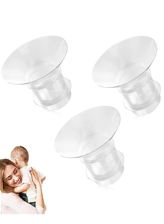 مضخة حليب الثدي 3PCS تدرج محول الثدي ، استبدال مضخة الثدي العملية لـ Momcozy S9 / S12 / S9pro / S12pro / Lansinoh / Bellababy ، درع مضخة الثدي القابلة للارتداء ، 17mm 19mm 21mm - Image 1