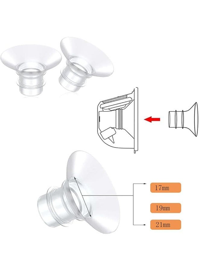 مضخة حليب الثدي 3PCS تدرج محول الثدي ، استبدال مضخة الثدي العملية لـ Momcozy S9 / S12 / S9pro / S12pro / Lansinoh / Bellababy ، درع مضخة الثدي القابلة للارتداء ، 17mm 19mm 21mm - Image 4