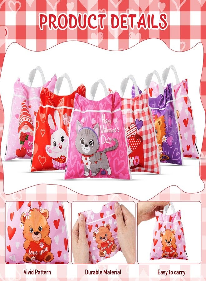 Funnymoom أكياس هدايا بلاستيكية من Funnymoom، 60 قطعة، لعيد الحب. أكياس هدايا لحفلات عيد الحب، أكياس برباط على شكل حيوانات لطيفة، مثالية لتوزيع الهدايا في حفلات عيد الحب، وهدايا الأطفال في الفصول الدراسية. - Image 3