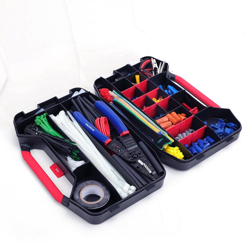 WORKPRO 582-piece Crimp Terminals, Wire Connectors, Heat Shrink Tube, Electrical Repair Kit with Wire Cutter Stripper - Image 5