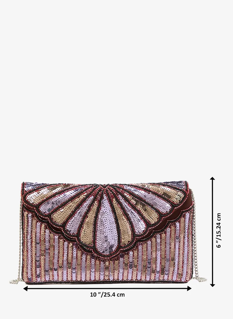 Khizana  Embroidered Sequin Clutch for Women | Best Price UAE